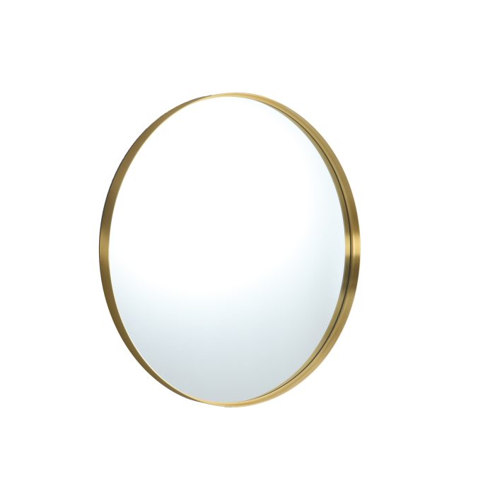 Oliva Round Yellow Gold Frame Mirror KR600F-BG – KDK